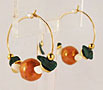 <strong>Amber Glass & Malachite Earrings</strong>
