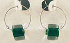 <strong>Green Art Glass Earrings</strong>
