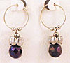<strong>Purple Faceted Drop Earrings</strong>
